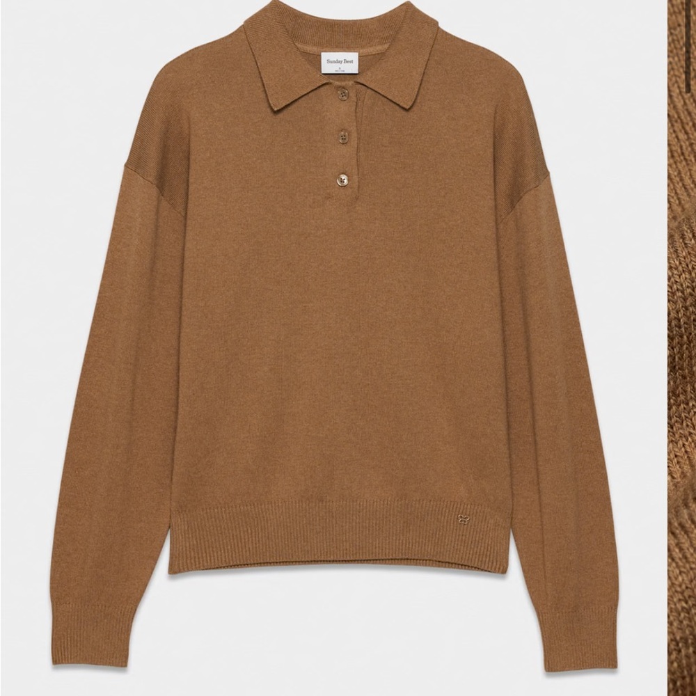 Aritzia Brown Collared Sweater